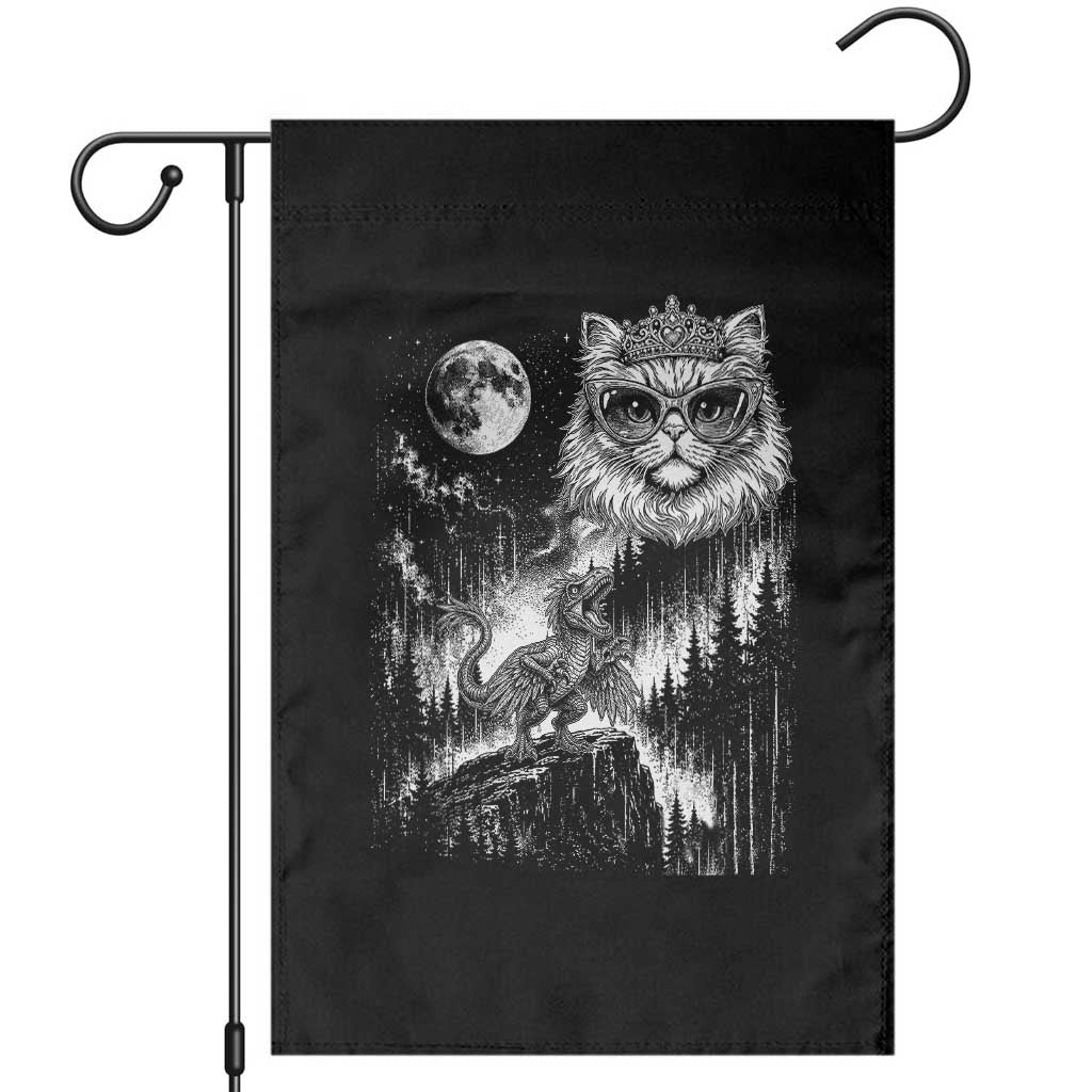 Vintage Geek Princess Cat Garden Flag Full Moon Engraving Art Gift TS12 Black Print Your Wear