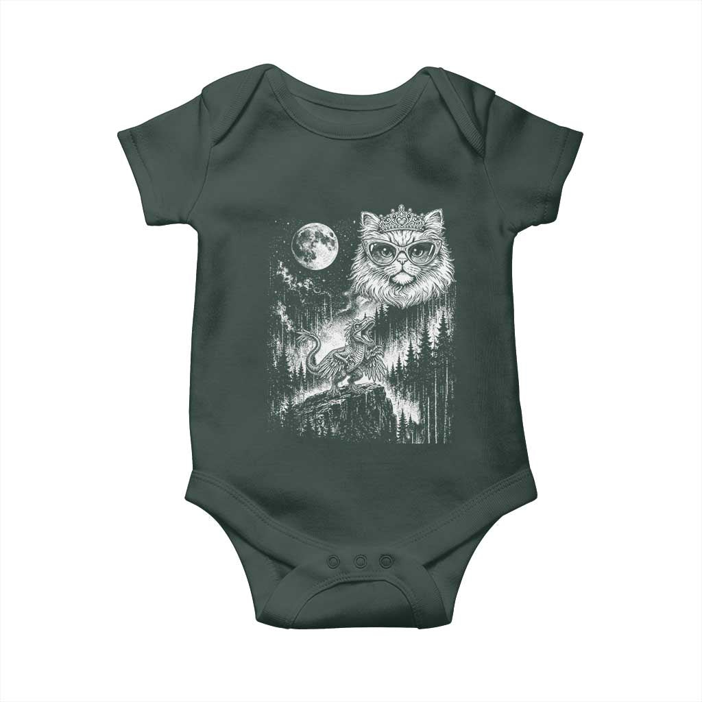Vintage Geek Princess Cat Baby Onesie Full Moon Engraving Art Gift