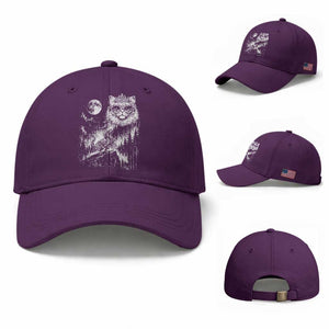 Vintage Geek Princess Cat Baseball Cap Full Moon Engraving Art Gift