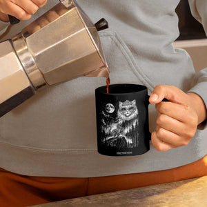 Vintage Geek Princess Cat Coffee Mug Full Moon Engraving Art Gift