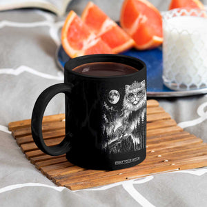 Vintage Geek Princess Cat Coffee Mug Full Moon Engraving Art Gift