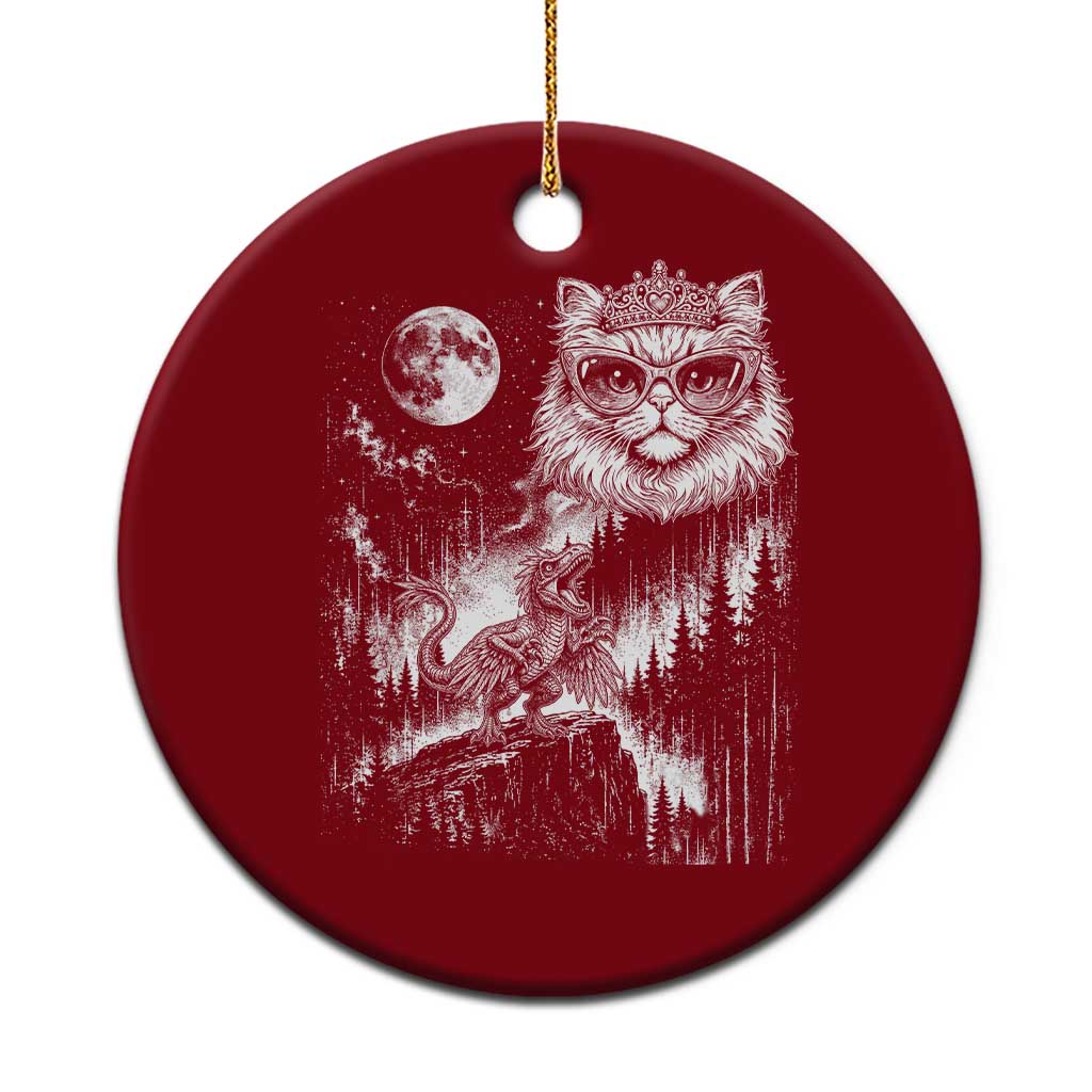 Vintage Geek Princess Cat Ceramic Ornament Full Moon Engraving Art Gift TS12 1pc Red Print Your Wear