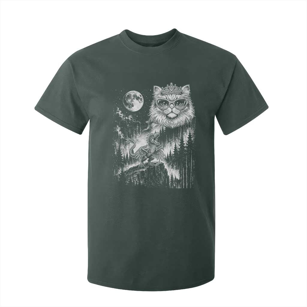Vintage Geek Princess Cat T Shirt For Kid Full Moon Engraving Art Gift