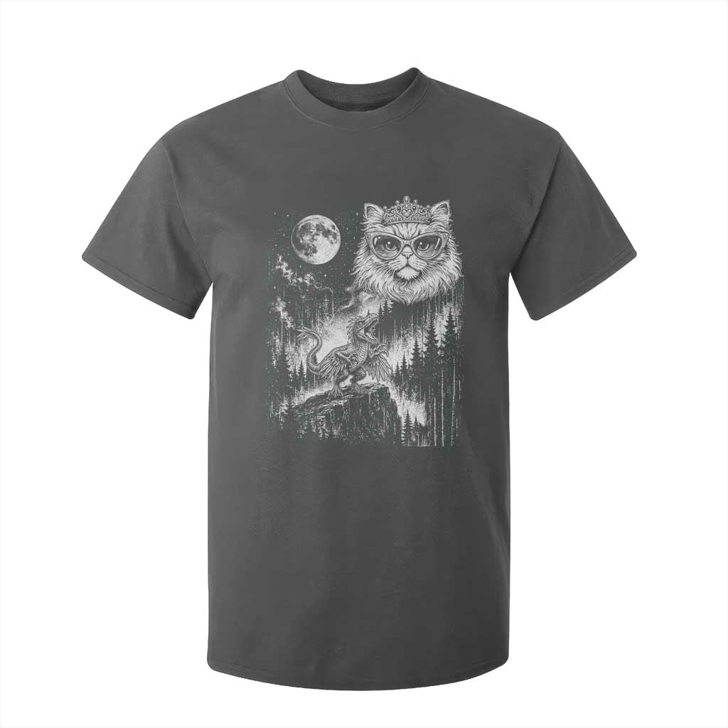 Vintage Geek Princess Cat T Shirt For Kid Full Moon Engraving Art Gift