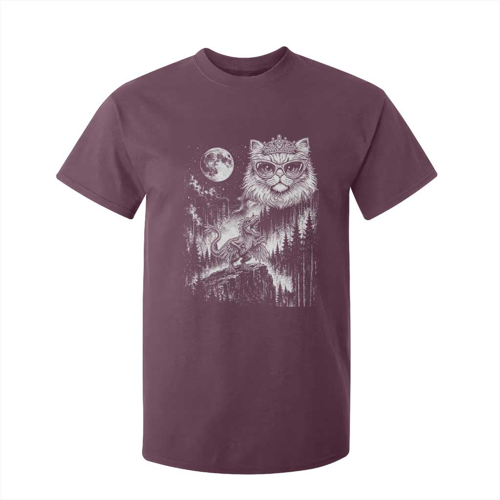Vintage Geek Princess Cat T Shirt For Kid Full Moon Engraving Art Gift