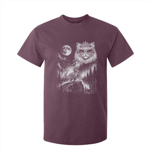 Vintage Geek Princess Cat T Shirt For Kid Full Moon Engraving Art Gift