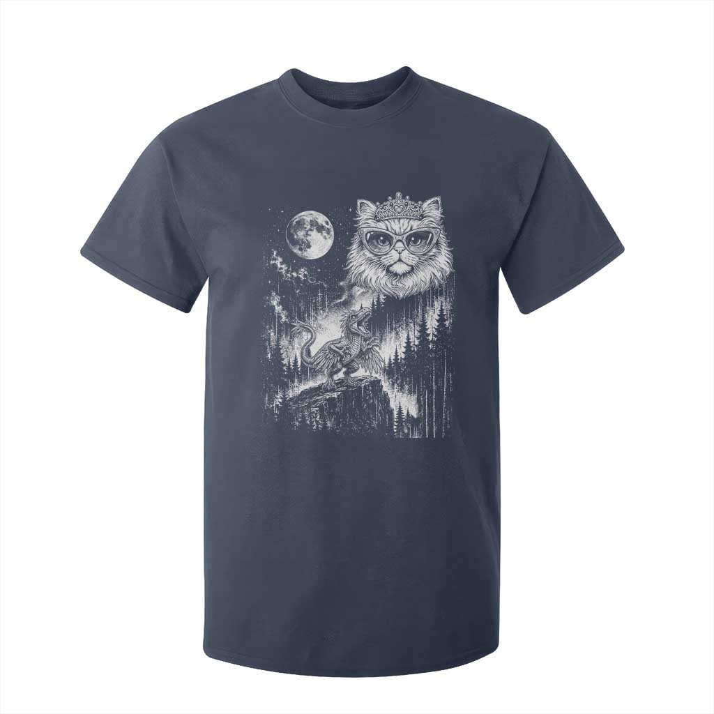 Vintage Geek Princess Cat T Shirt For Kid Full Moon Engraving Art Gift