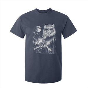 Vintage Geek Princess Cat T Shirt For Kid Full Moon Engraving Art Gift