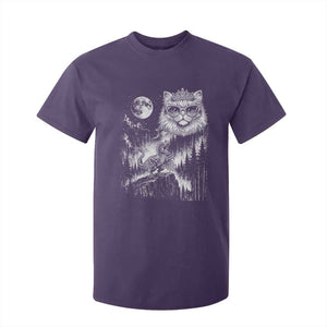 Vintage Geek Princess Cat T Shirt For Kid Full Moon Engraving Art Gift