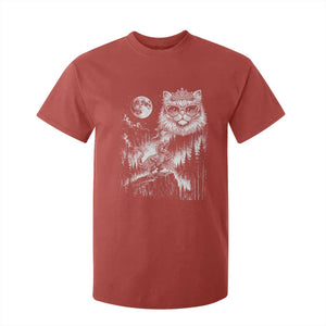 Vintage Geek Princess Cat T Shirt For Kid Full Moon Engraving Art Gift