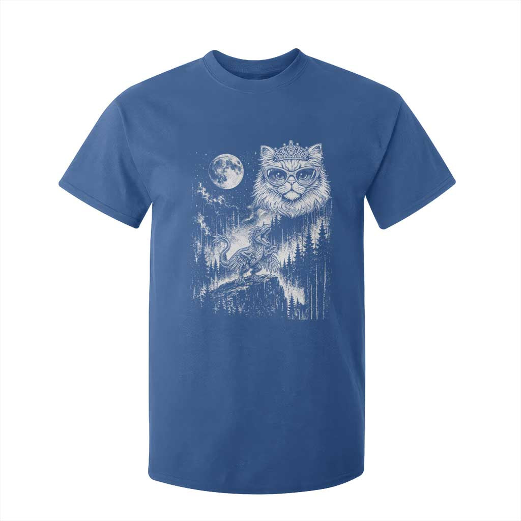 Vintage Geek Princess Cat T Shirt For Kid Full Moon Engraving Art Gift