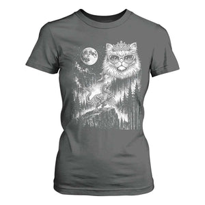 Vintage Geek Princess Cat T Shirt For Women Full Moon Engraving Art Gift
