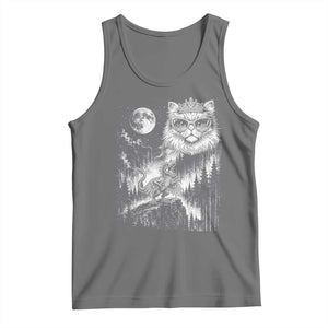 Vintage Geek Princess Cat Tank Top Full Moon Engraving Art Gift