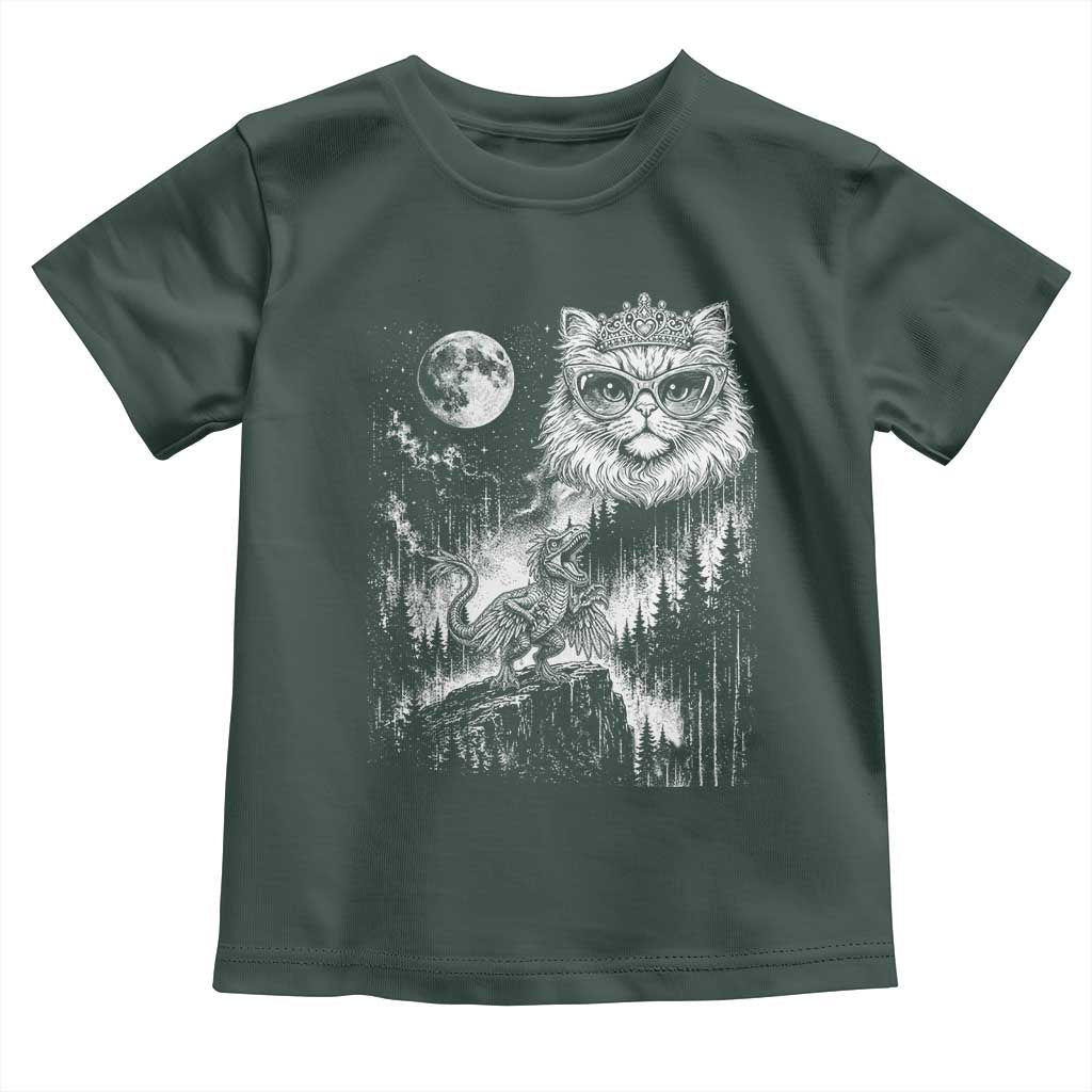 Vintage Geek Princess Cat Toddler T Shirt Full Moon Engraving Art Gift