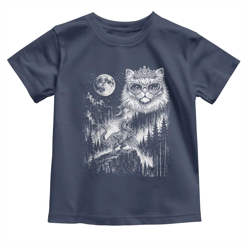 Vintage Geek Princess Cat Toddler T Shirt Full Moon Engraving Art Gift