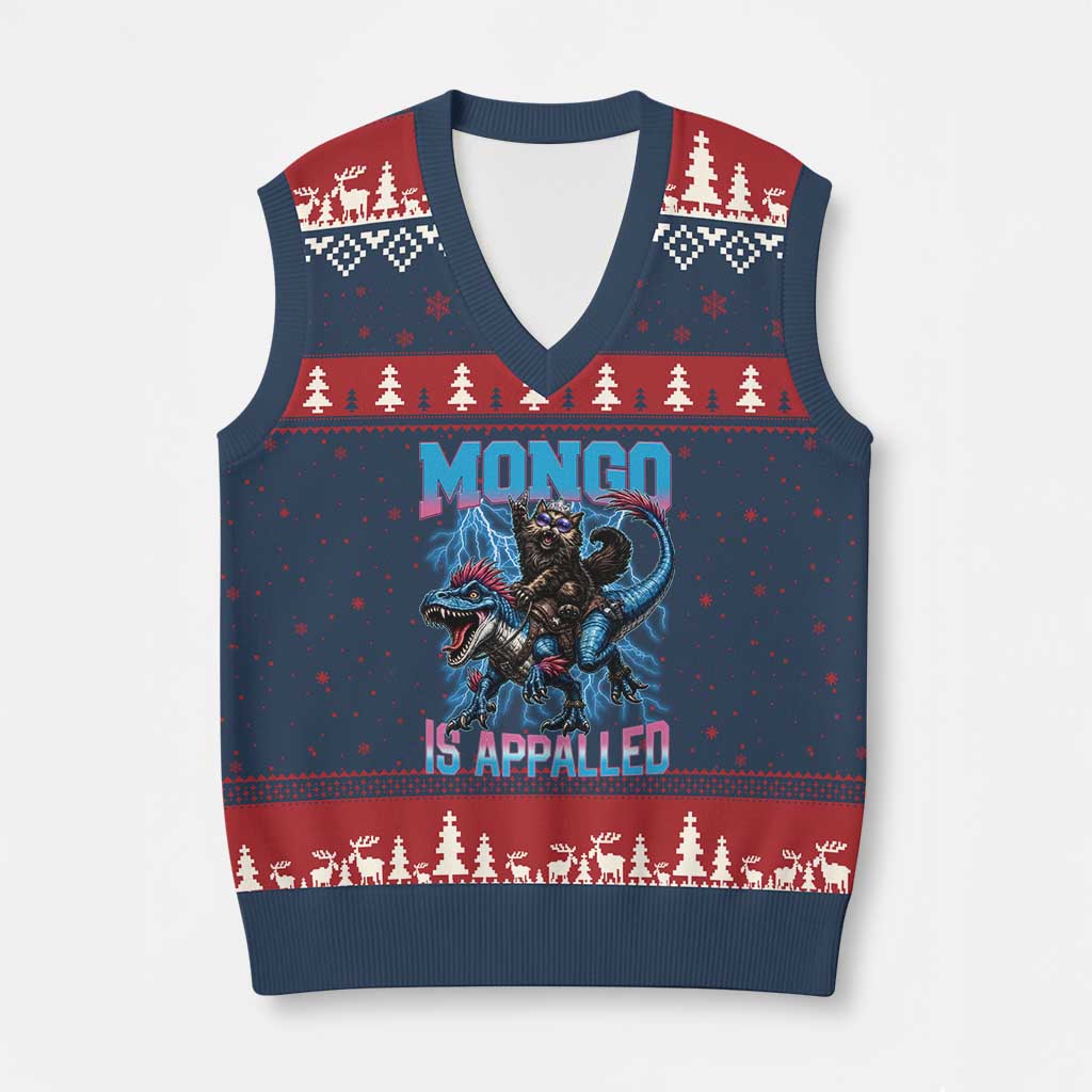 Mongo Is Appalled Princess Cat Quote V-Neck Knit Sweater Vest Geeky Fantasy Book Lover