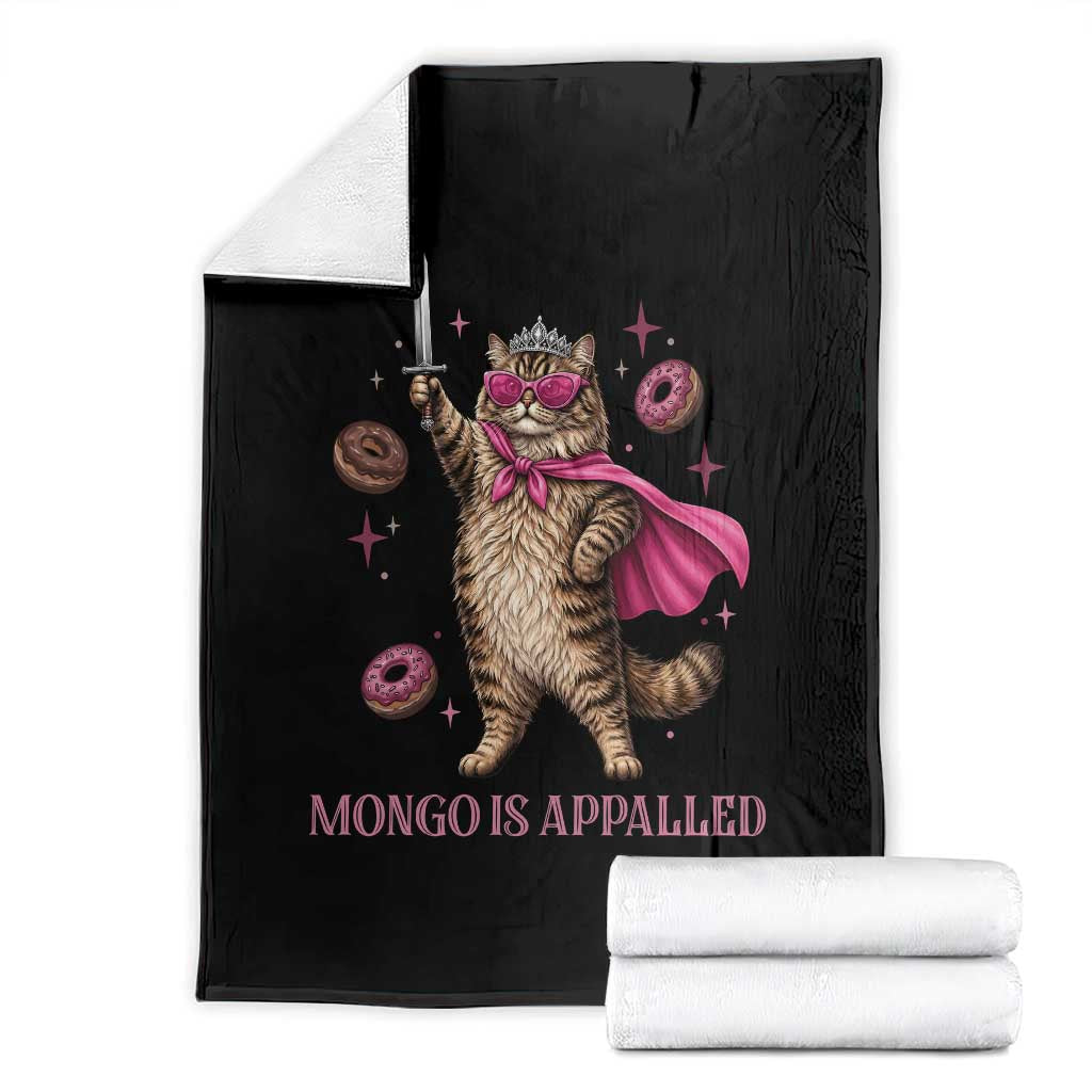Cute Warrior Princess Cat With Sword Throw Blanket Fantasy Reader Gift TS12 Black Print Your Wear