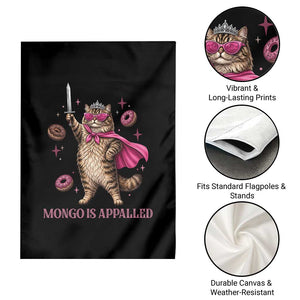 Cute Warrior Princess Cat With Sword Garden Flag Fantasy Reader Gift