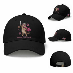Cute Warrior Princess Cat With Sword Baseball Cap Fantasy Reader Gift