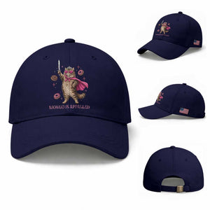 Cute Warrior Princess Cat With Sword Baseball Cap Fantasy Reader Gift