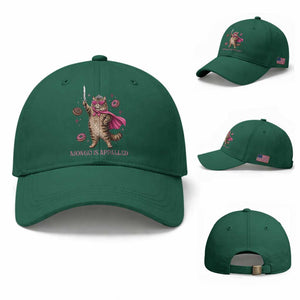 Cute Warrior Princess Cat With Sword Baseball Cap Fantasy Reader Gift