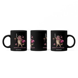 Cute Warrior Princess Cat With Sword Coffee Mug Fantasy Reader Gift
