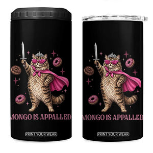 Cute Warrior Princess Cat With Sword 4 in 1 Can Cooler Tumbler Fantasy Reader Gift