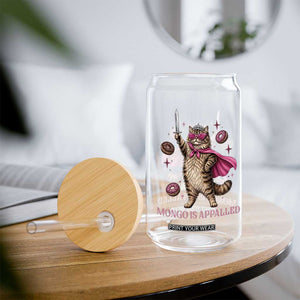 Cute Warrior Princess Cat With Sword Glass Can Fantasy Reader Gift