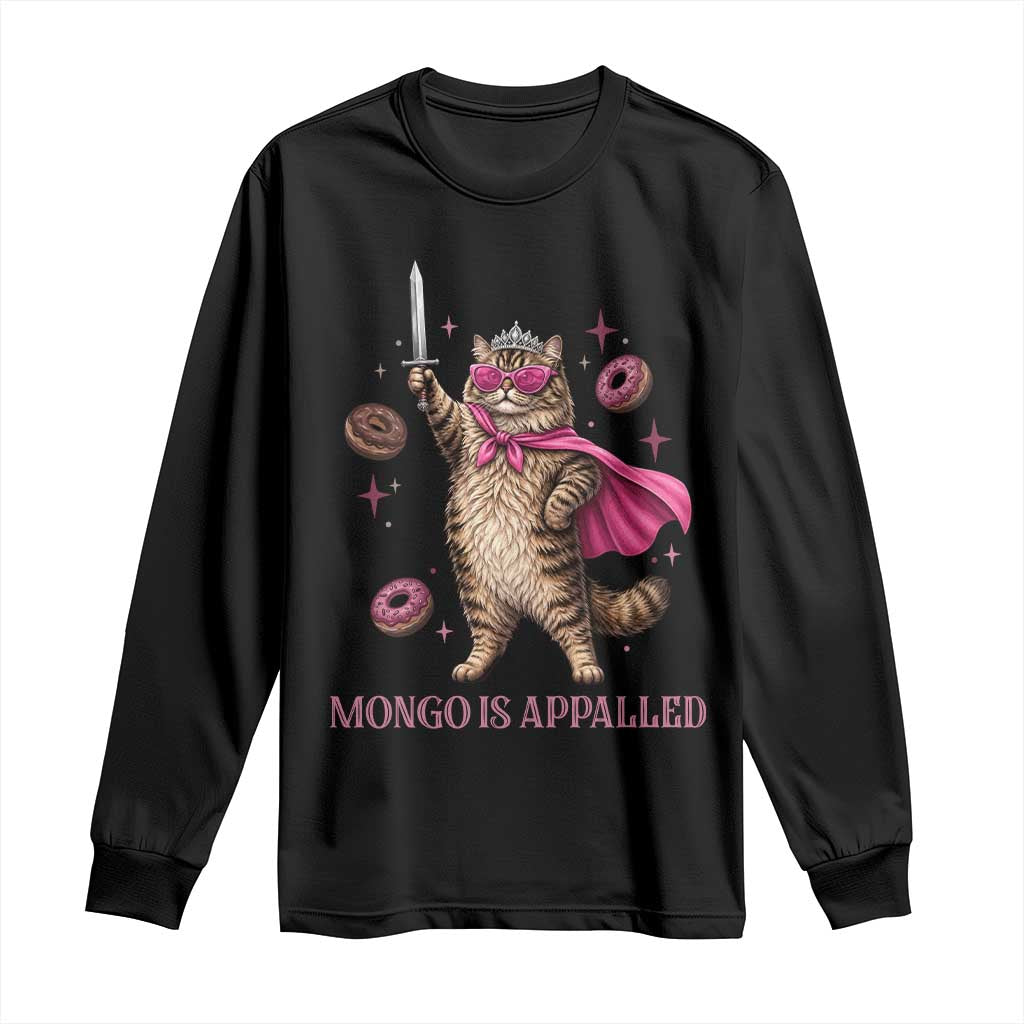 Cute Warrior Princess Cat With Sword Long Sleeve Shirt Fantasy Reader Gift