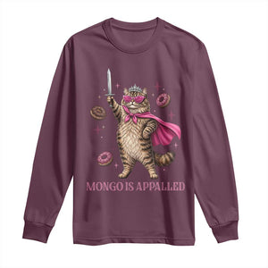 Cute Warrior Princess Cat With Sword Long Sleeve Shirt Fantasy Reader Gift