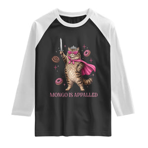 Cute Warrior Princess Cat With Sword Raglan Shirt Fantasy Reader Gift