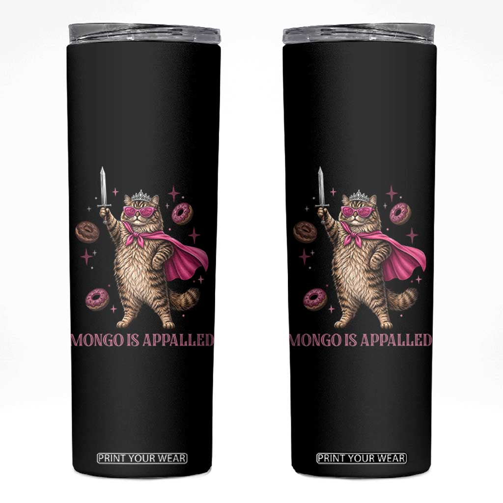 Cute Warrior Princess Cat With Sword Skinny Tumbler Fantasy Reader Gift