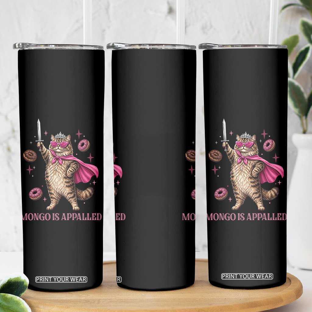 Cute Warrior Princess Cat With Sword Skinny Tumbler Fantasy Reader Gift