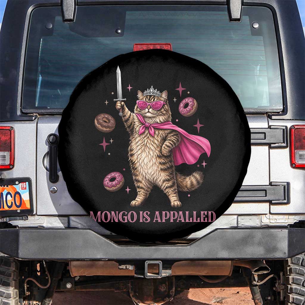 Cute Warrior Princess Cat With Sword Spare Tire Cover Fantasy Reader Gift TS12 No hole Black Print Your Wear