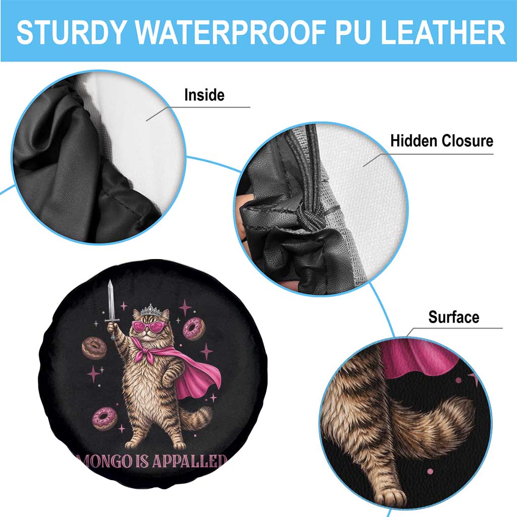 Cute Warrior Princess Cat With Sword Spare Tire Cover Fantasy Reader Gift