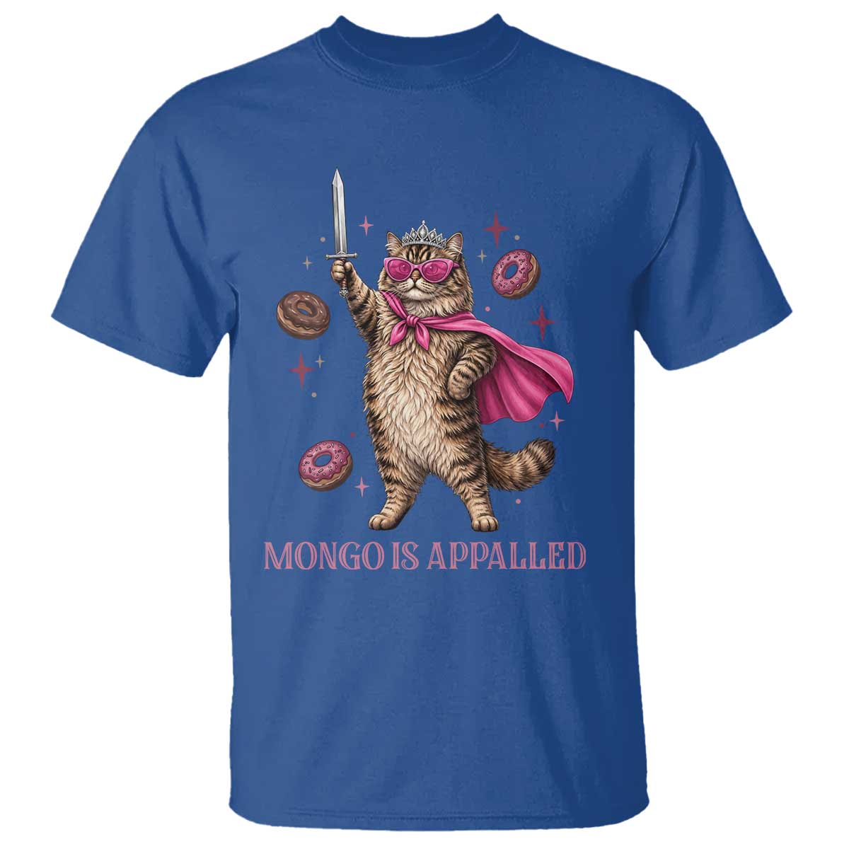 Cute Warrior Princess Cat With Sword T Shirt Fantasy Reader Gift