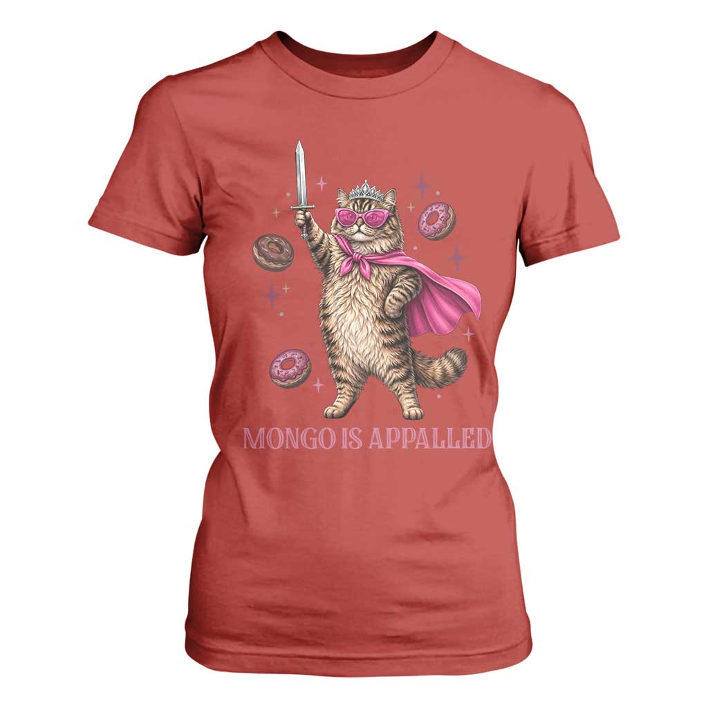 Cute Warrior Princess Cat With Sword T Shirt For Women Fantasy Reader Gift