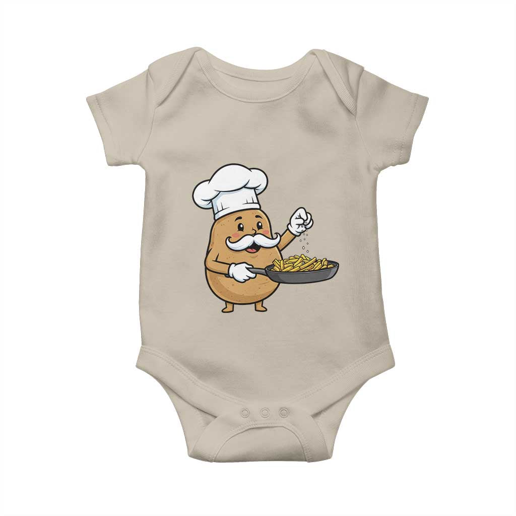 Funny Potato Cooking French Fries Baby Onesie Food Lover Gift TS12 Sand Print Your Wear