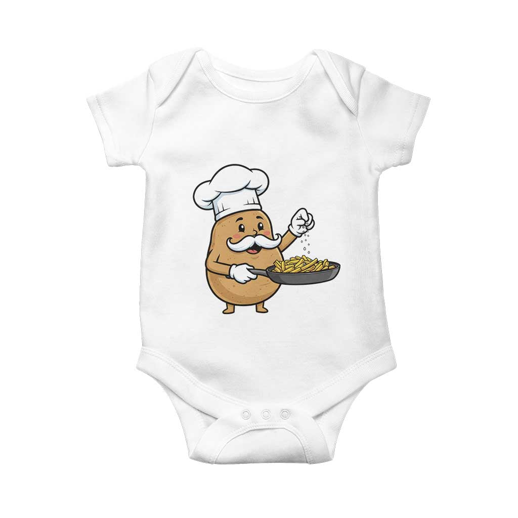 Funny Potato Cooking French Fries Baby Onesie Food Lover Gift TS12 White Print Your Wear