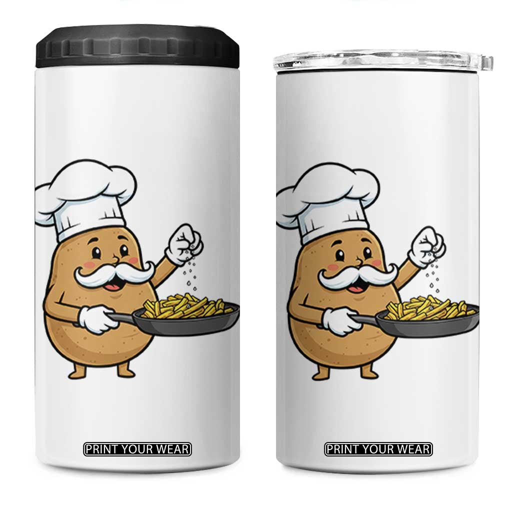 Funny Potato Cooking French Fries 4 in 1 Can Cooler Tumbler Food Lover Gift TS12 One Size: 16 oz White Print Your Wear