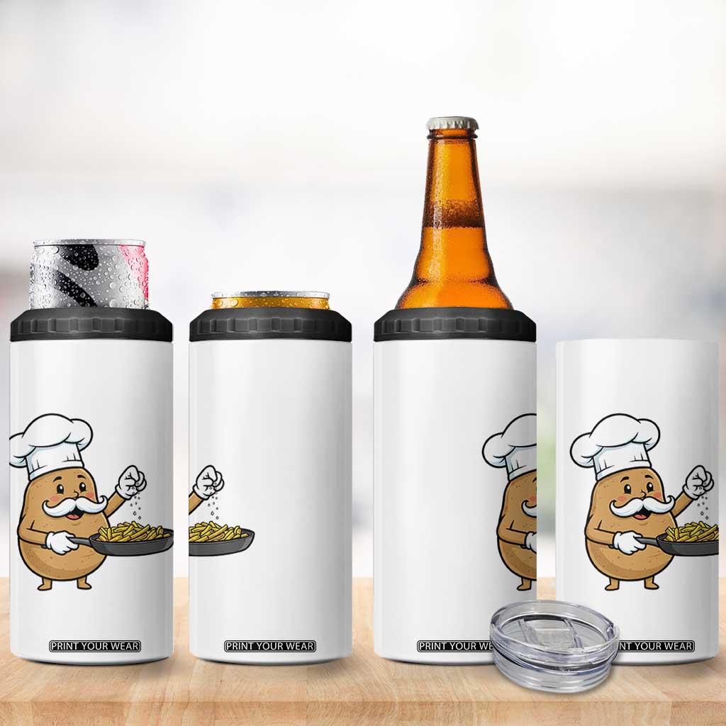 Funny Potato Cooking French Fries 4 in 1 Can Cooler Tumbler Food Lover Gift TS12 Print Your Wear