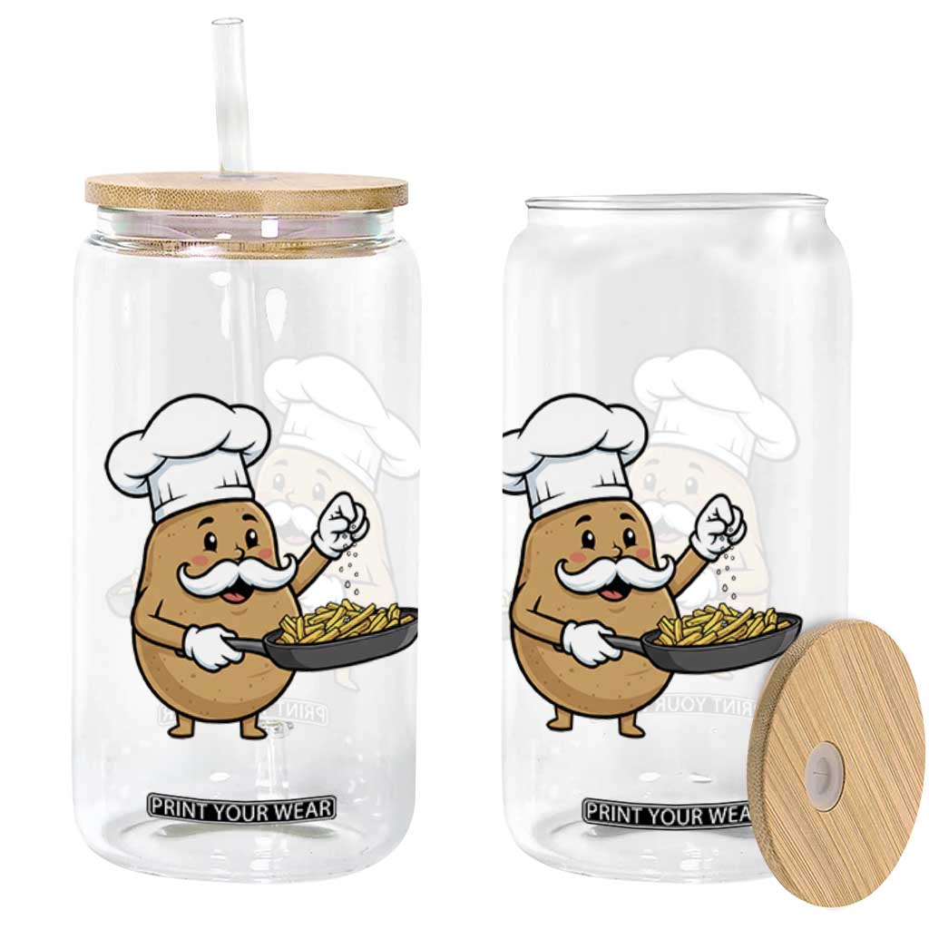 Funny Potato Cooking French Fries Glass Can Food Lover Gift TS12 Print Your Wear