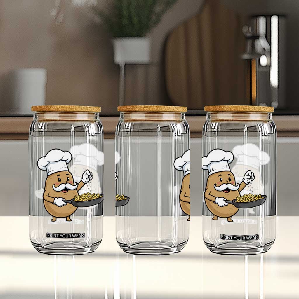 Funny Potato Cooking French Fries Glass Can Food Lover Gift TS12 Print Your Wear