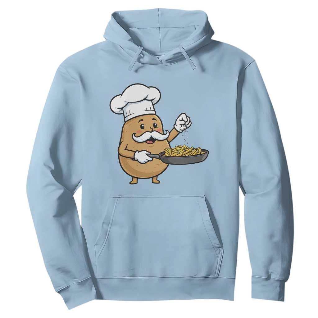 Funny Potato Cooking French Fries Hoodie Food Lover Gift TS12 Light Blue Print Your Wear