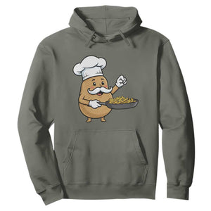 Funny Potato Cooking French Fries Hoodie Food Lover Gift TS12 Military Green Print Your Wear