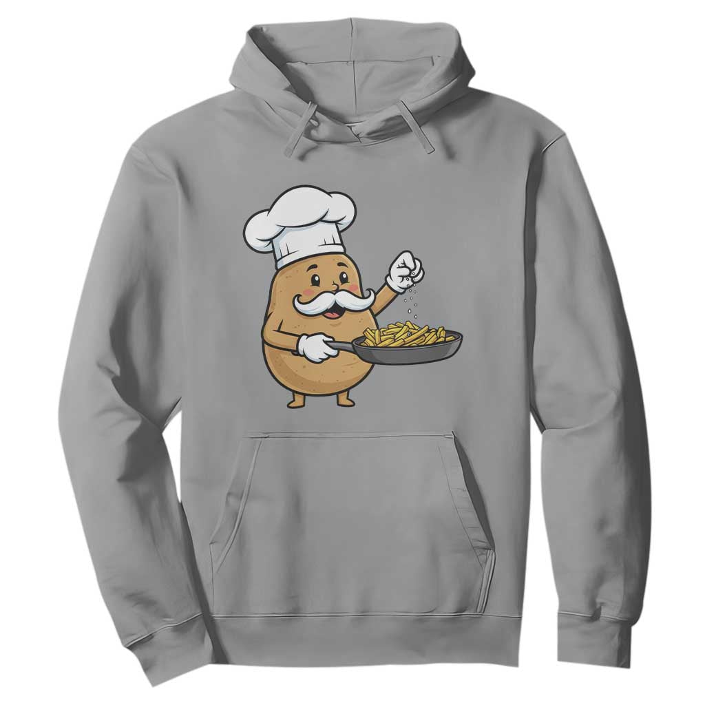 Funny Potato Cooking French Fries Hoodie Food Lover Gift TS12 Sport Gray Print Your Wear