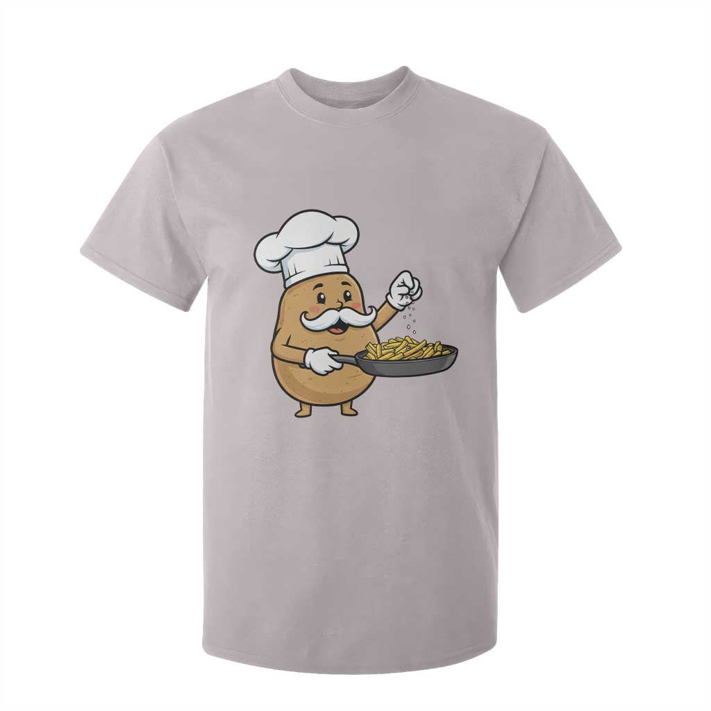 Funny Potato Cooking French Fries T Shirt For Kid Food Lover Gift TS12 Ice Gray Print Your Wear