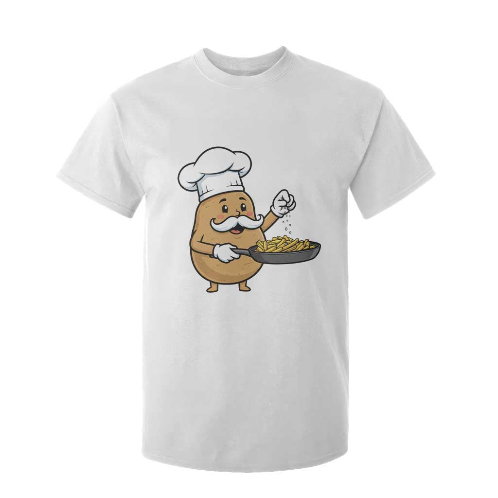Funny Potato Cooking French Fries T Shirt For Kid Food Lover Gift TS12 White Print Your Wear