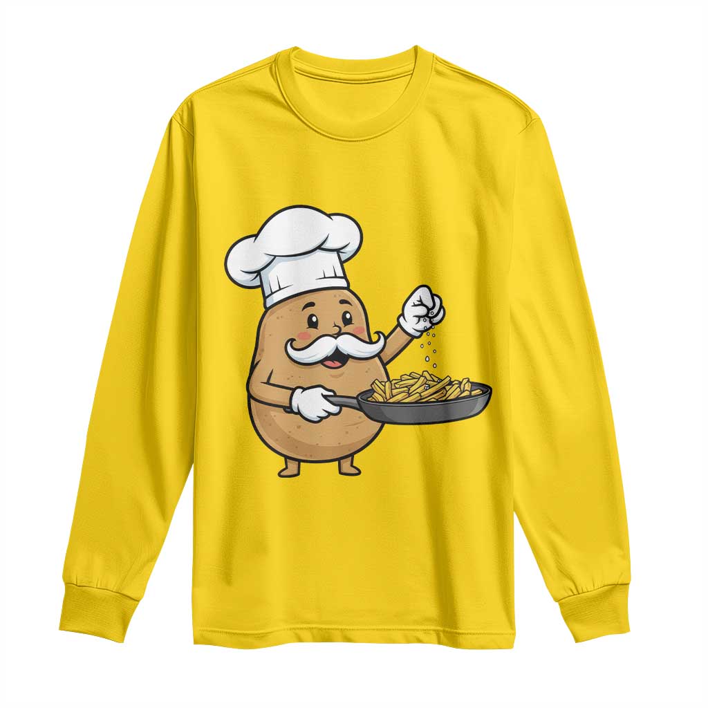 Funny Potato Cooking French Fries Long Sleeve Shirt Food Lover Gift TS12 Daisy Print Your Wear