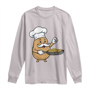 Funny Potato Cooking French Fries Long Sleeve Shirt Food Lover Gift TS12 Ice Gray Print Your Wear